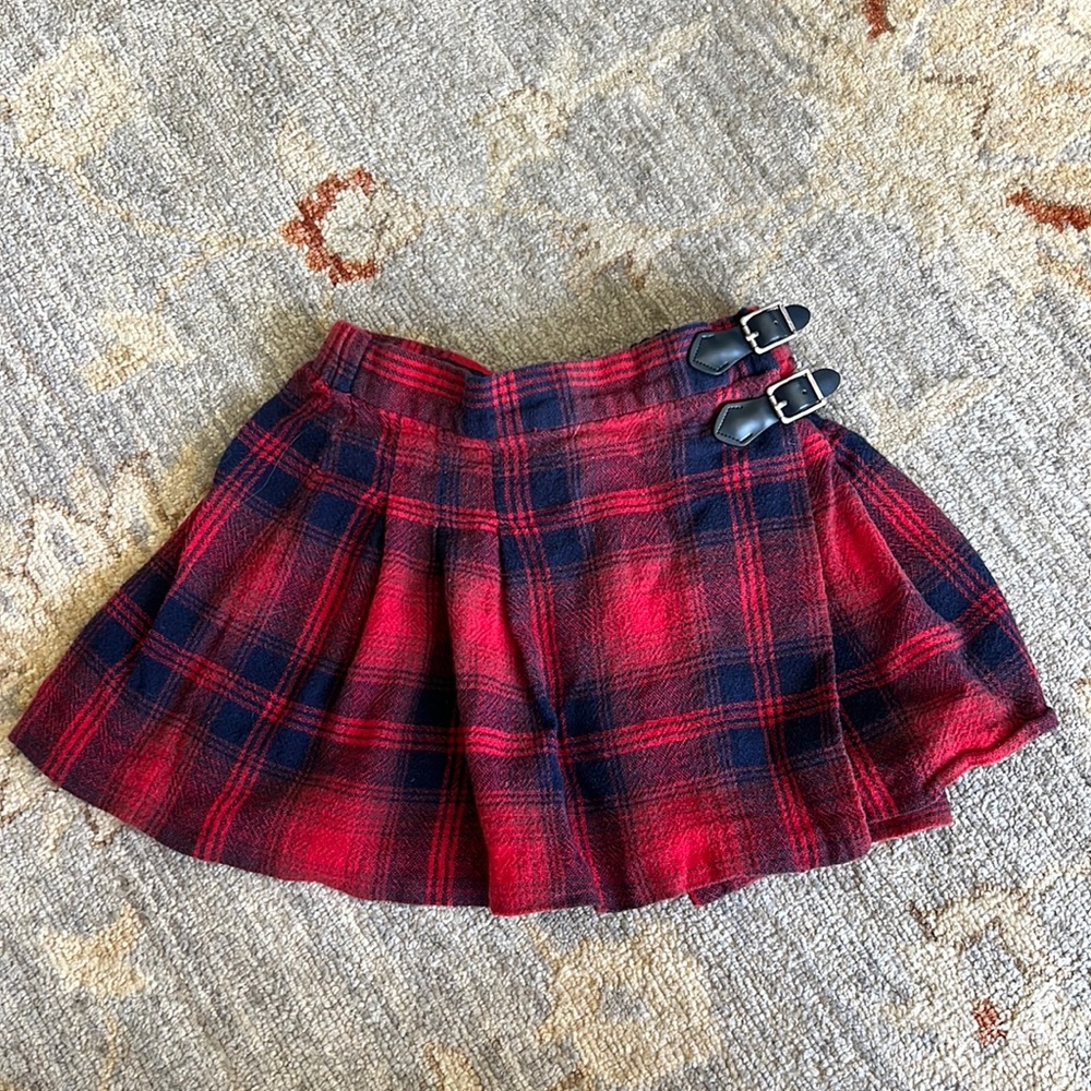 Gap Plaid Skirt with Buckles